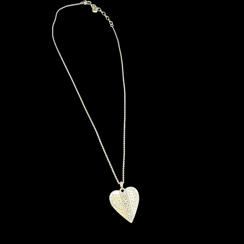 Brighton Silver Mingle Adore Heart Necklace - Picture 2 of 3